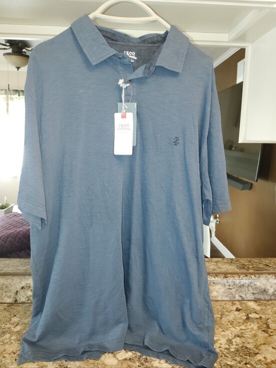 Izod Other - Nwt Men's Xl Izod Slate Blue Men's Short-Sleeve Polo